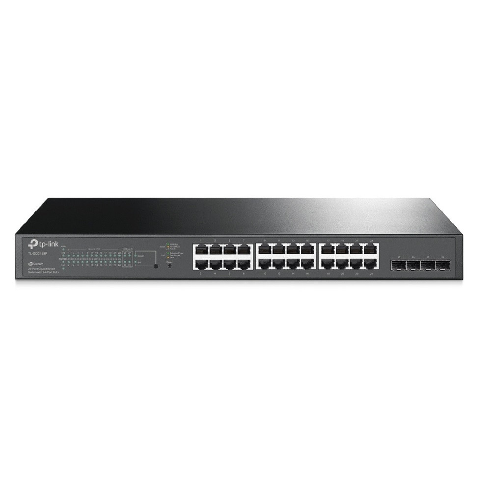 Smart Switch JetStream administrable 24 ports Poe+ et 4 ports combo SFP Gigabit