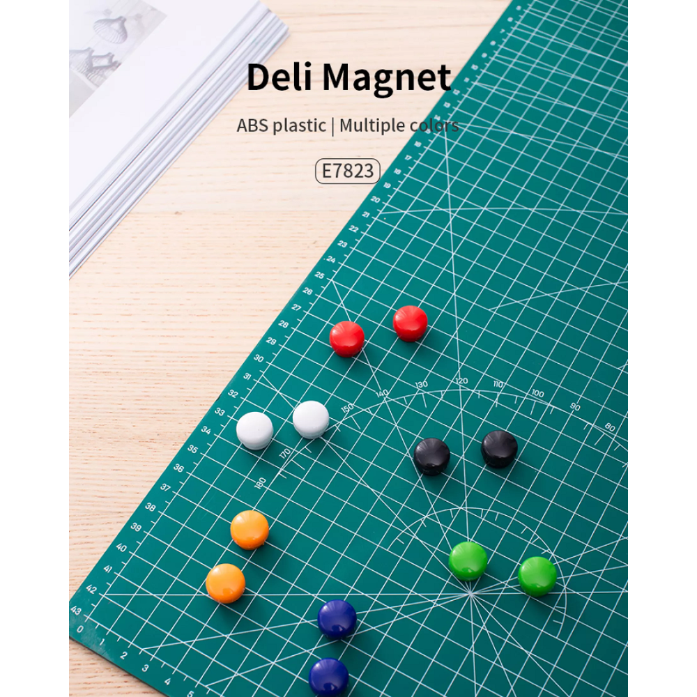 12 X BOUTON DE FIXATION MAGNETIQUE 15MM / COULEUR ASSORTIS