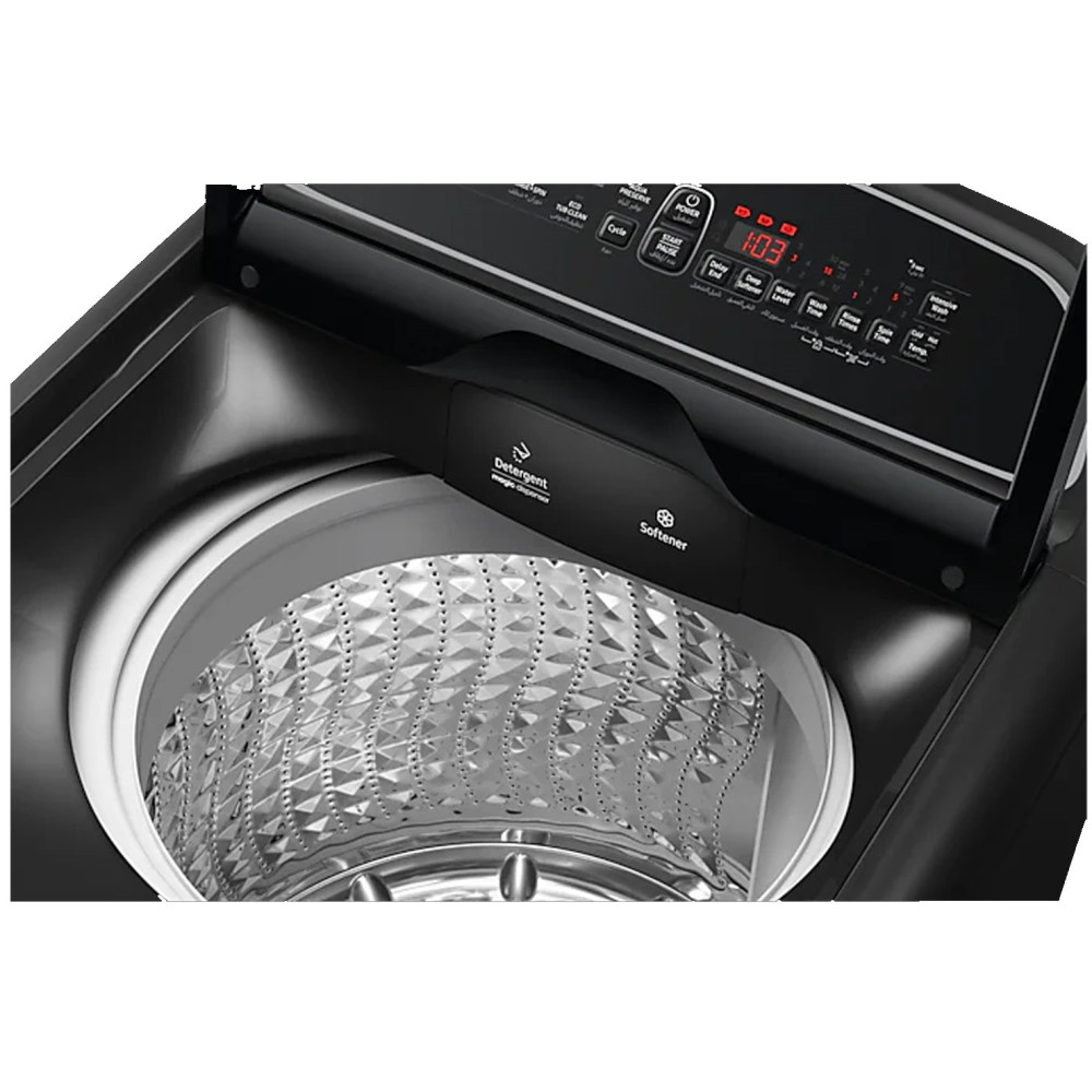 Machine à laver à chargement par le haut Samsung 18 KG WA18T6260BV / Noir