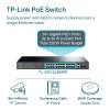 Switch de bureau rackable Gigabit Easy 24 ports PoE +  RJ45 10/100/1000 Mbps avec 2 emplacements SFP