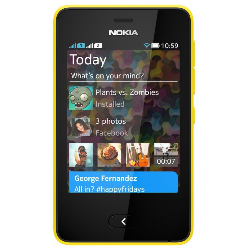 Téléphone Portable Nokia Asha 501 / Double SIM / Blanc