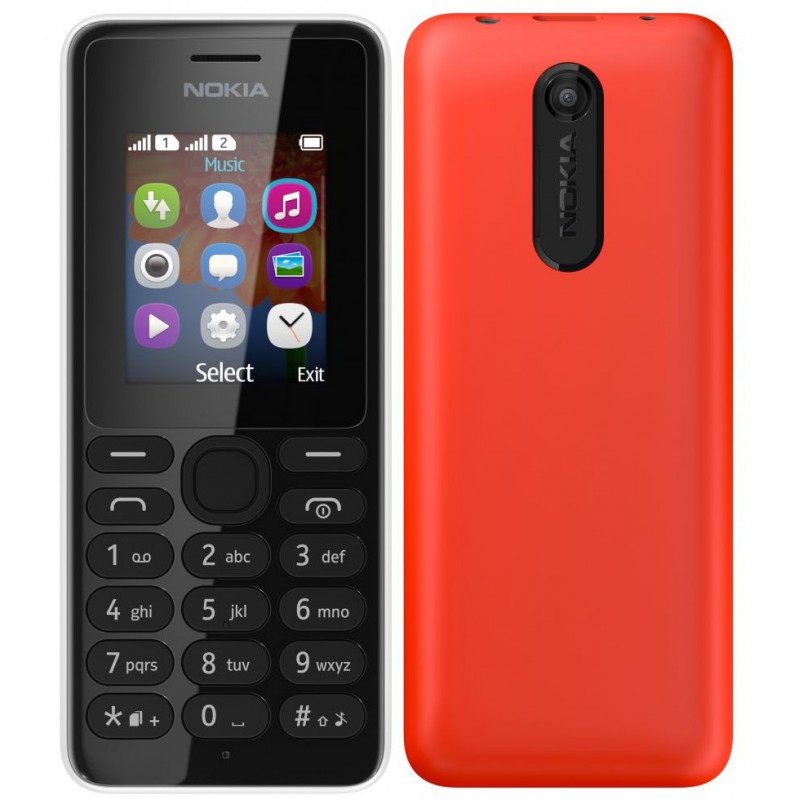 Téléphone Portable Nokia 108 / Double SIM / Rouge