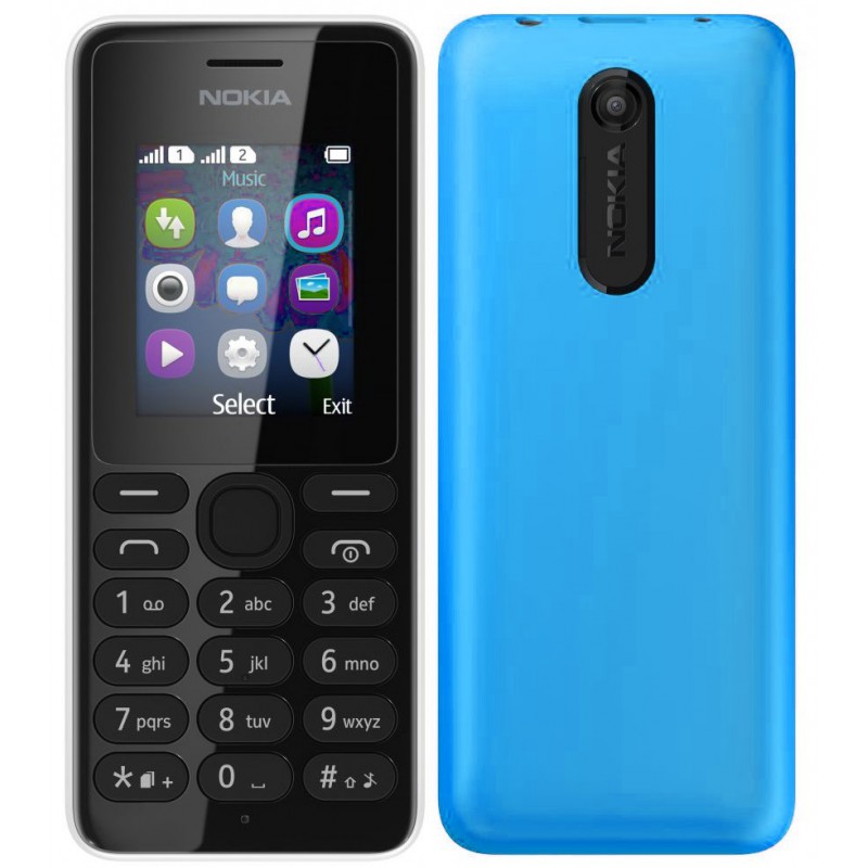 Téléphone Portable Nokia 108 / Double SIM / Cyan