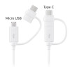 Câble de charge Samsung Combo Micro USB & USB Type-C / Noir