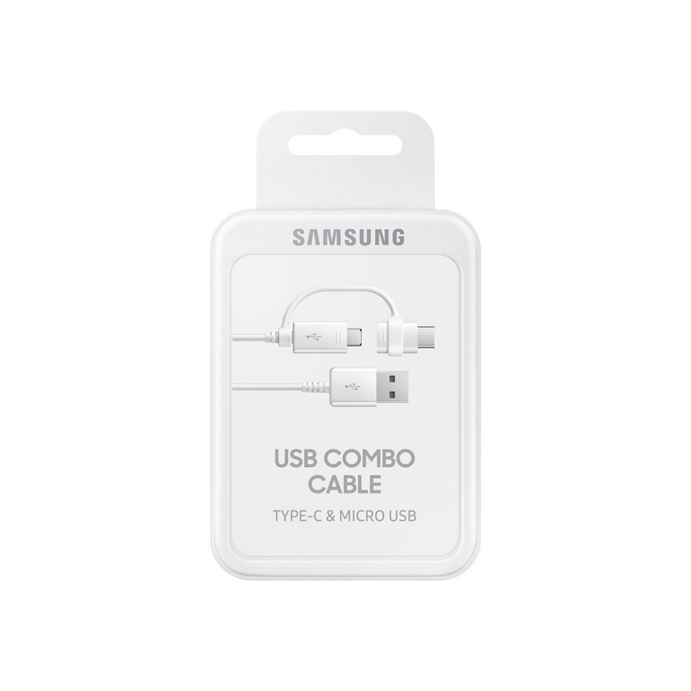 Câble de charge Samsung Combo Micro USB & USB Type-C / Noir