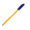Stylo à bille Nuovo Trino cadre jaune 0.7mm / Bleu