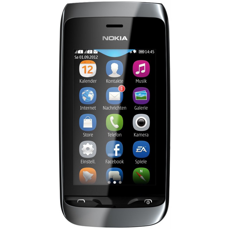 Téléphone Portable Nokia Asha 308 / Double SIM / Noir