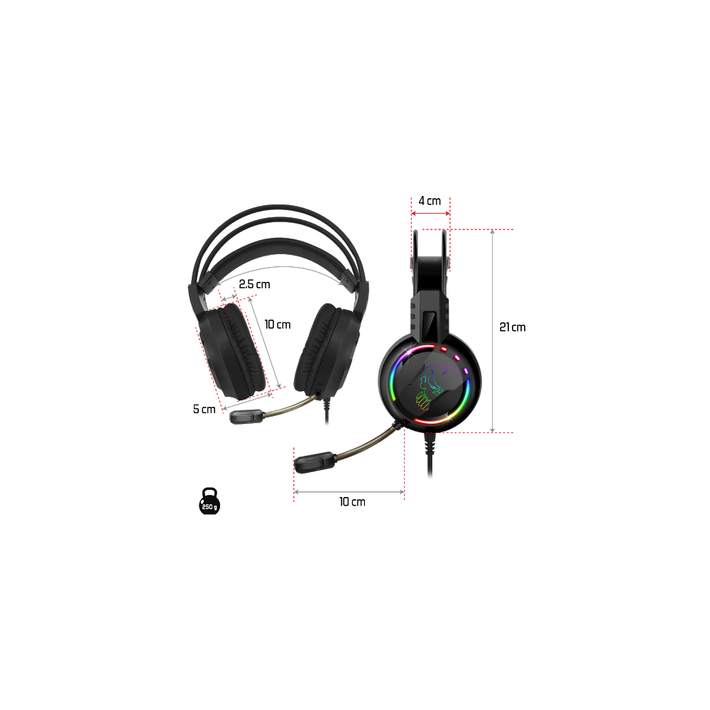 Casque Micro Gaming Spirit of Gamer Pro H7 LED RGB