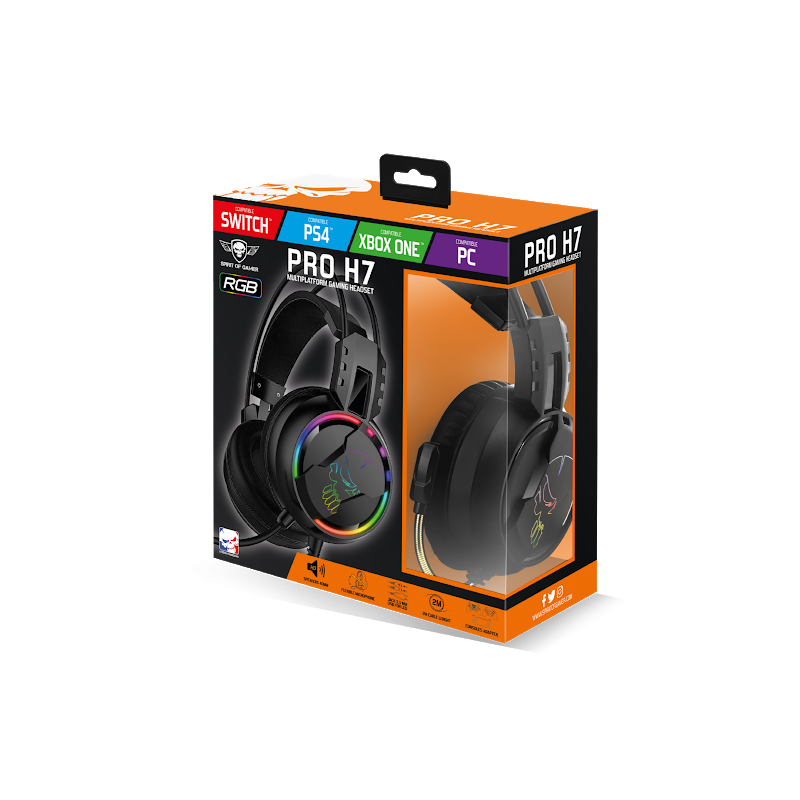 Casque gaming avec microphone publicitaire - Thorne Headset RGB.