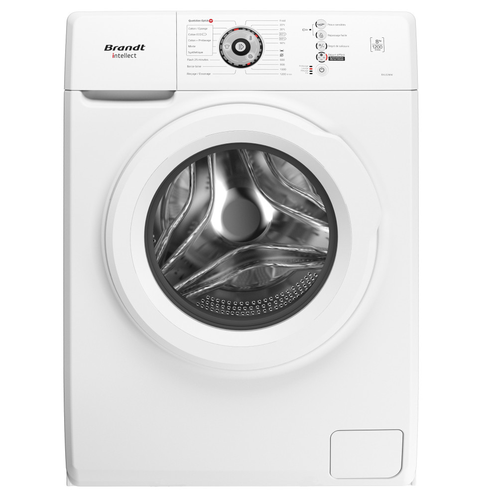 Machine À Laver Automatique Brandt BAL82WW / 8Kg / Blanc + 130DT BON DE RÉDUCTION