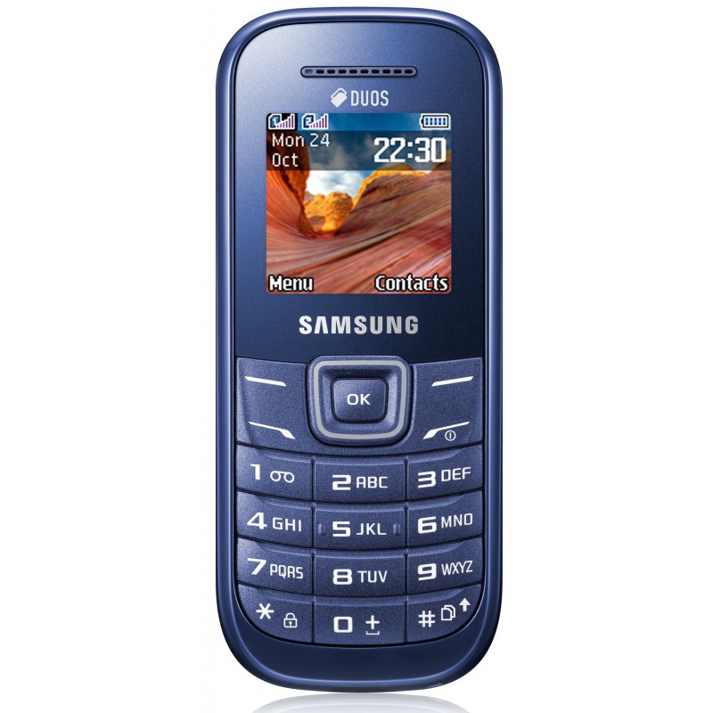 Téléphone Portable Samsung GT-E1202 / Double SIM / Bleu