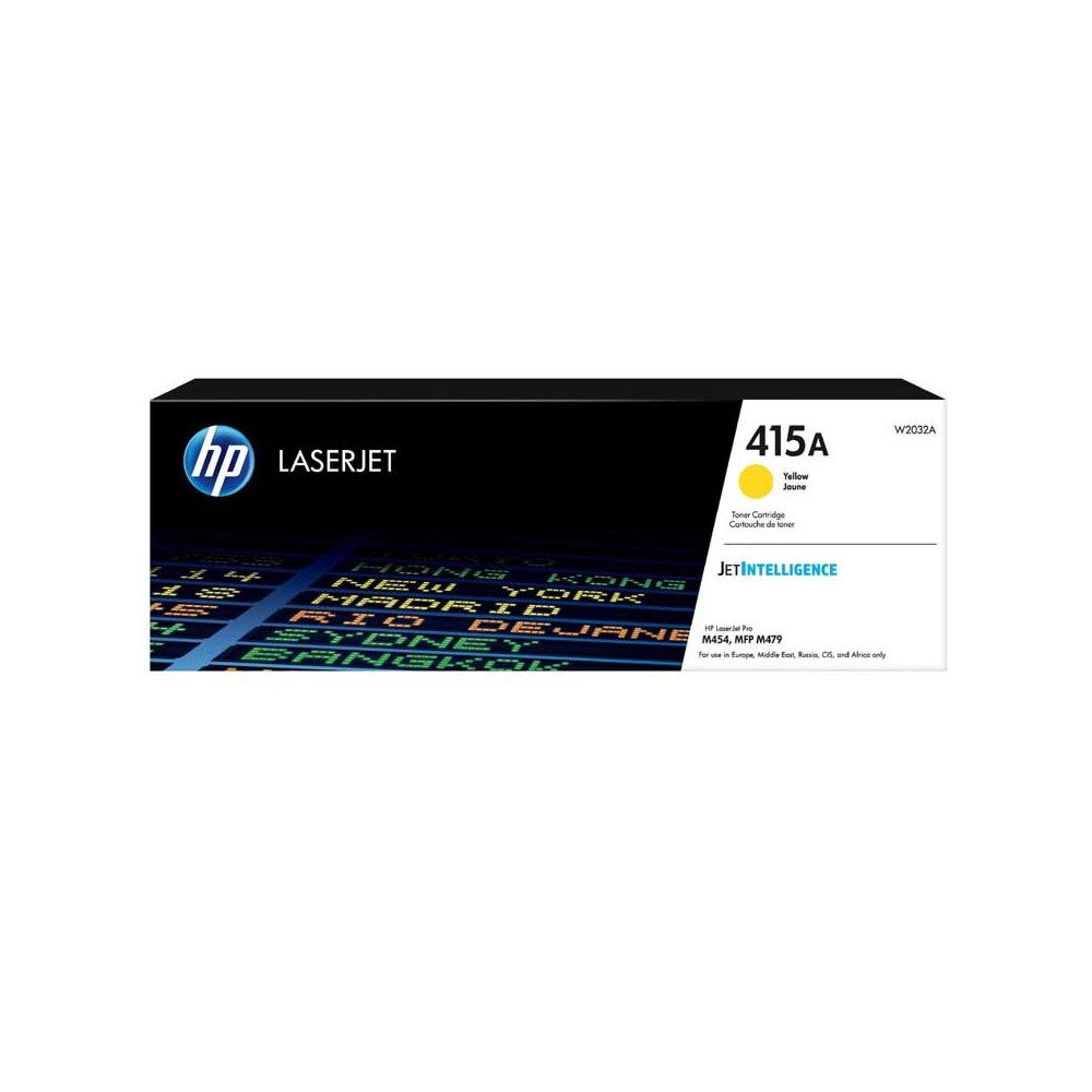 Cartouche de toner HP 415A jaune LaserJet originale / 2 100 pages W2032A