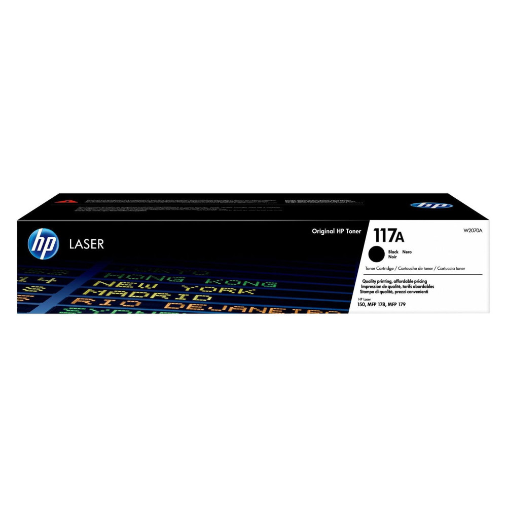 Cartouche de toner laser authentique HP 117A, noir / W2070A
