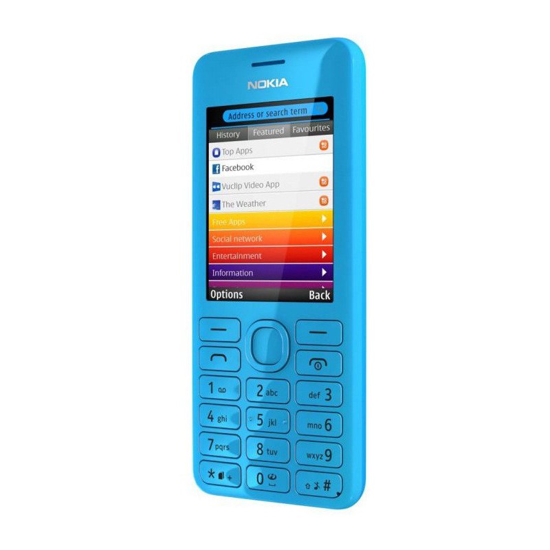 Téléphone Portable Nokia 206 / Double SIM / Blanc