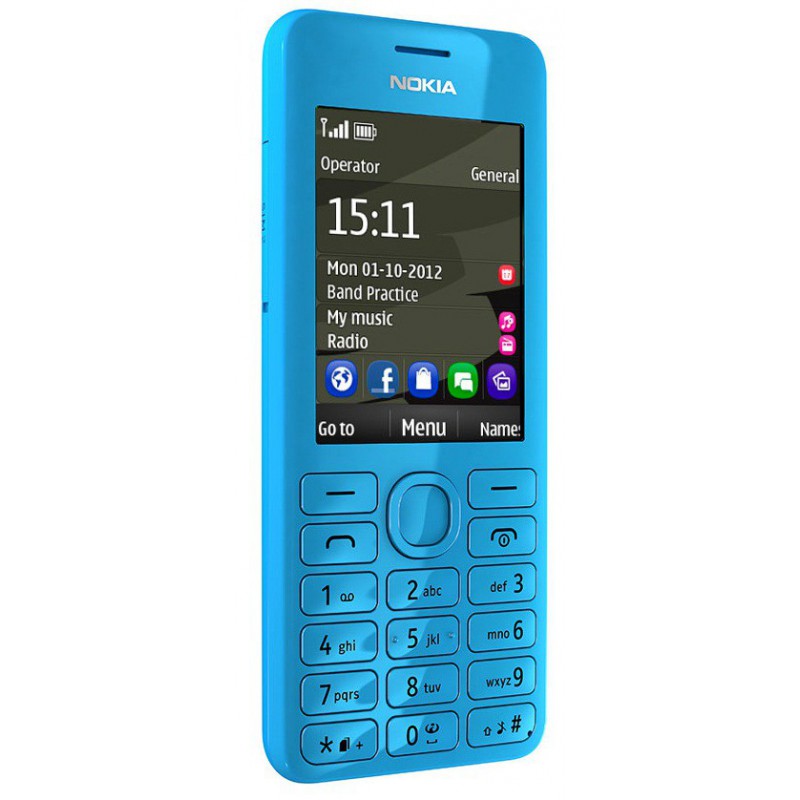 Téléphone Portable Nokia 206 / Double SIM / Blanc