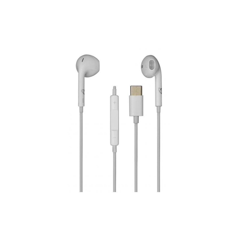 Écouteurs avec Microphone SBOX EP-TC055W USB TYPE-C / Blanc