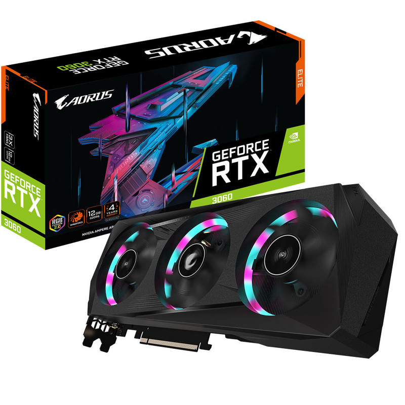 Carte graphique Gigabyte AORUS GeForce RTX 3060 ELITE 12G