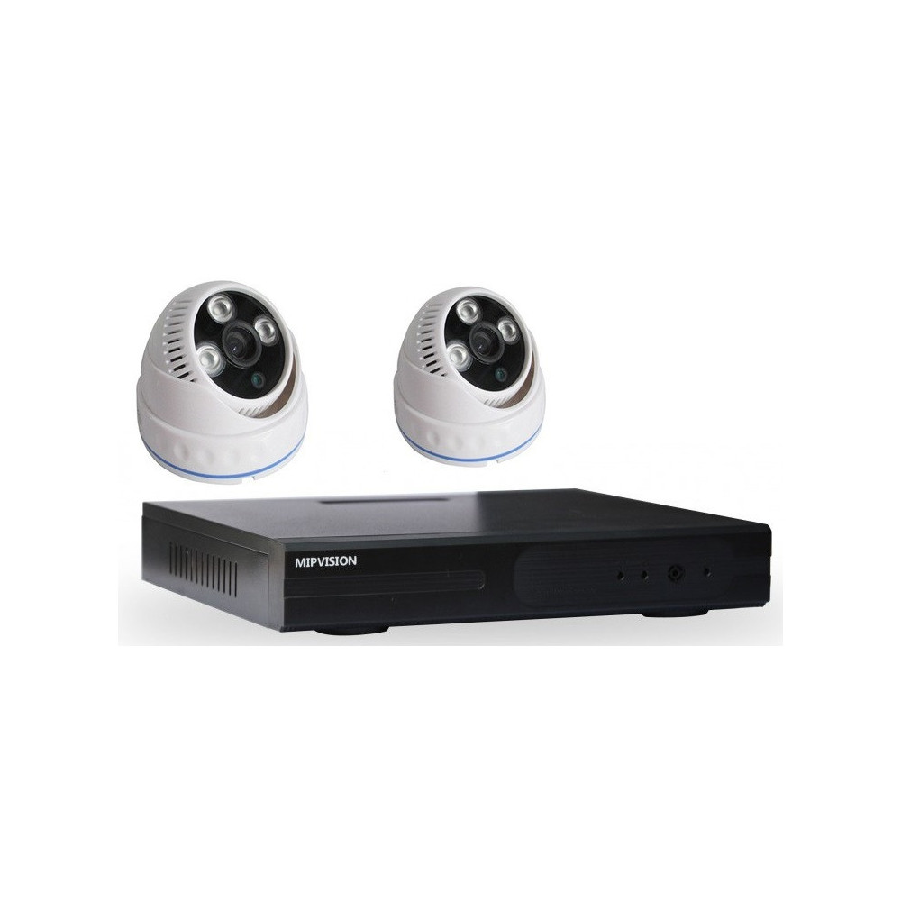 Kit DVR AHD 2 canaux + 2 Caméras MIPVISION Internes 5MP