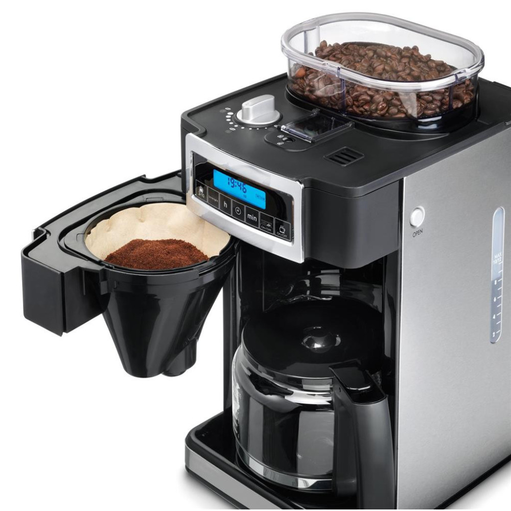 Cafetière Princess 249402 avec moulin à café intégré / 1000W