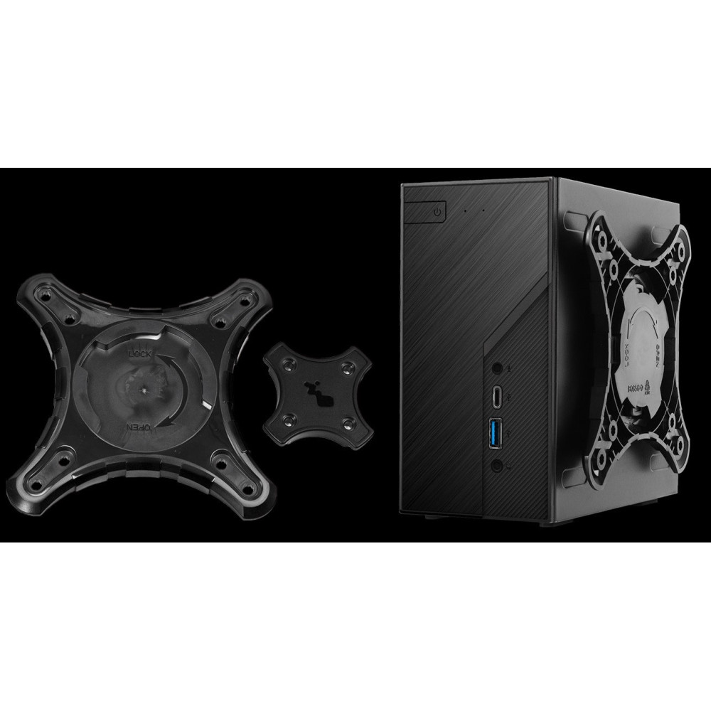 Mini Pc de bureau ASRock DeskMini H470 avec Support de Fixation / Celeron Dual Core / 8 Go