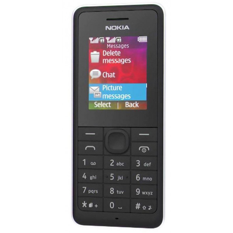 Téléphone Portable Nokia 107 / Double SIM / Blanc
