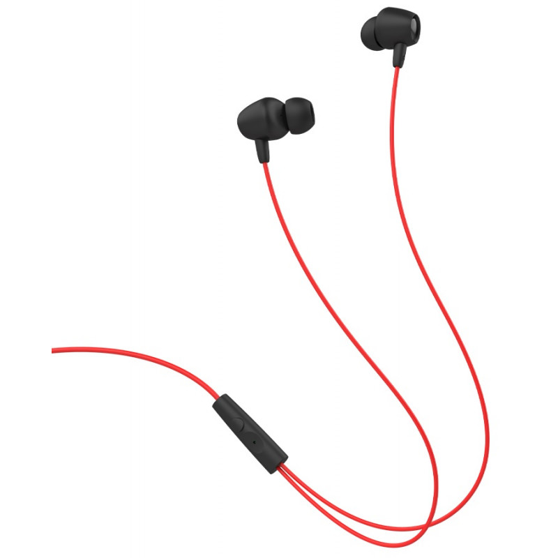 Ecouteur avec Micro Celebrat Fly 1 / Noir et Rouge