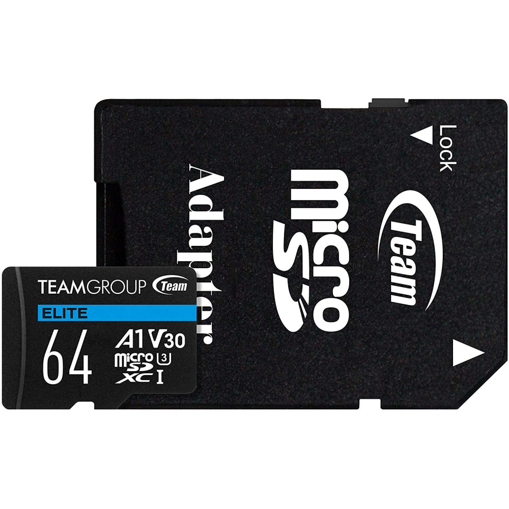 Carte mémoire TeamGroup Elite Micro SDXC UHS-I A1 V30 / 64 Go