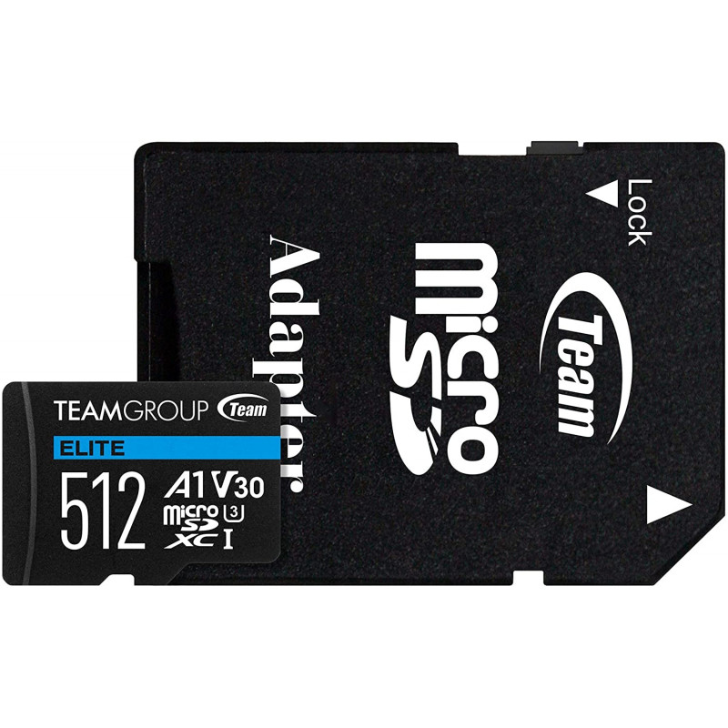 Carte mémoire TeamGroup Elite Micro SDXC UHS-I A1 V30 / 512 Go