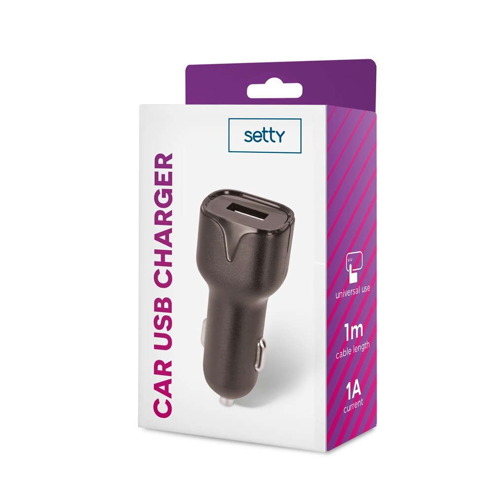 Adaptateur Chargeur Auto Setty USB / 1A