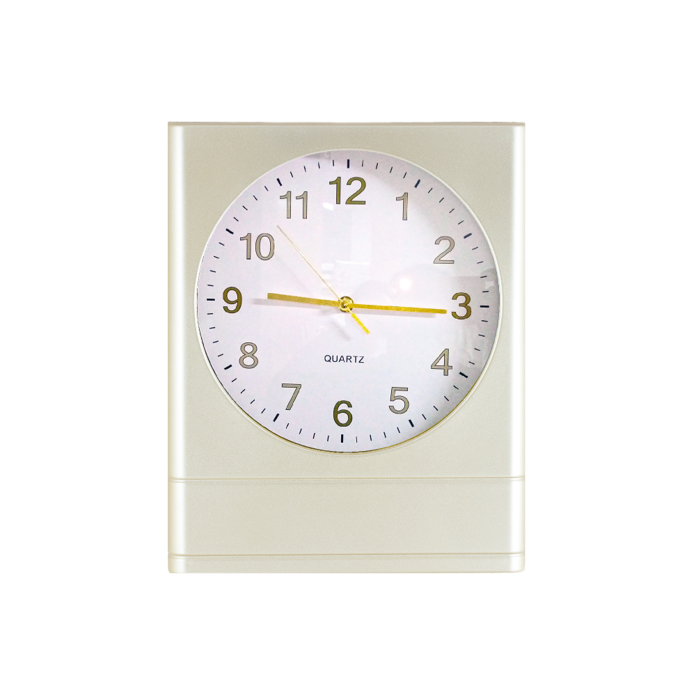 Horloge murale 30 cm / Rectangulaire Doré