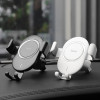 Support de voiture et Chargeur Sans fil Hoco CW17  / Blanc