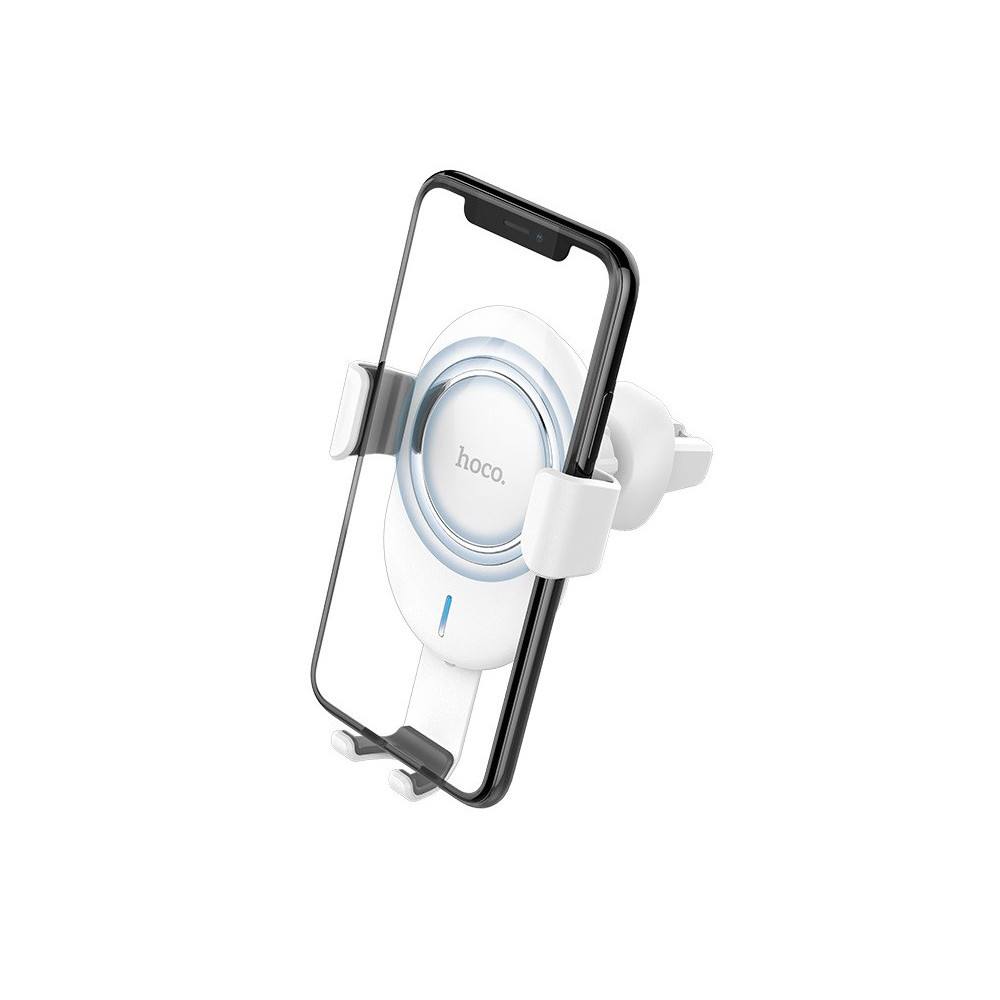 Support de voiture et Chargeur Sans fil Hoco CW17  / Blanc