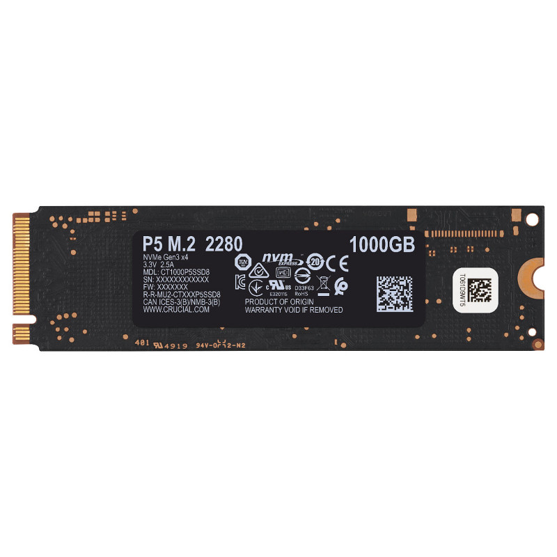 Disque dur SSD interne CRUCIAL 2To NVME P5 plus