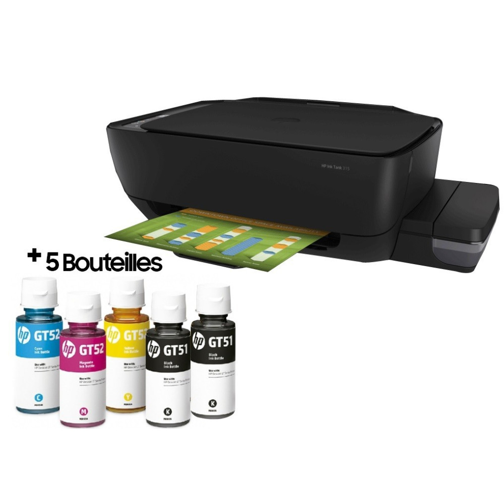 Imprimante Multifonction Jet d'encre 3 en 1 à réservoir intégré HP Ink Tank 315