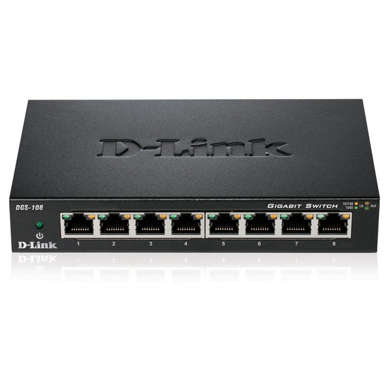 Switch Gigabit 8 ports 10/100/1000 Mbps D-Link DGS-108