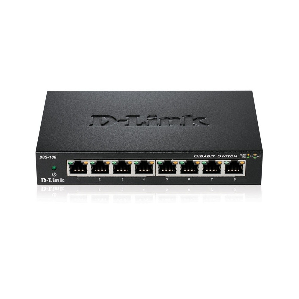 Switch Gigabit 8 ports 10/100/1000 Mbps D-Link DGS-108