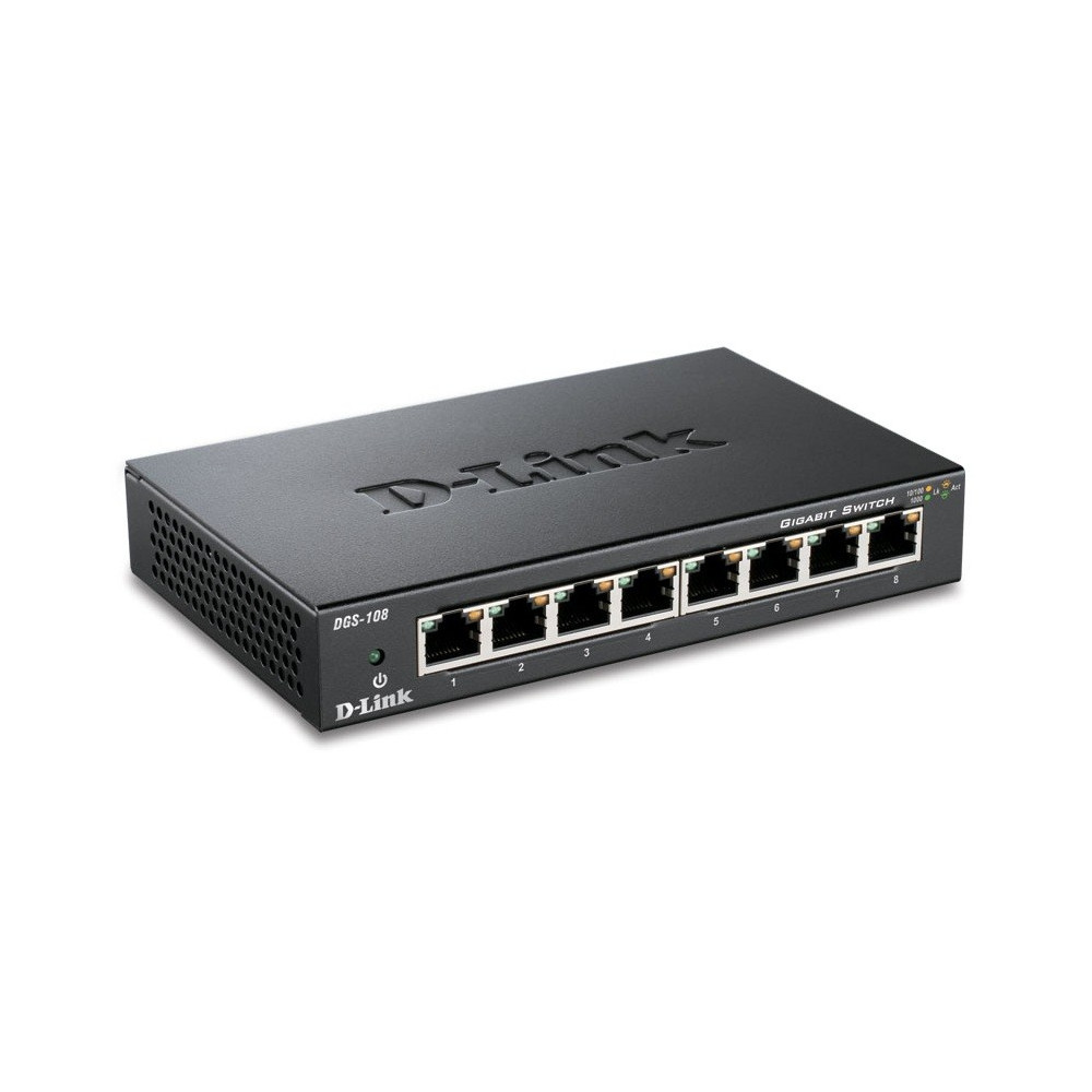 Switch Gigabit 8 ports 10/100/1000 Mbps D-Link DGS-108