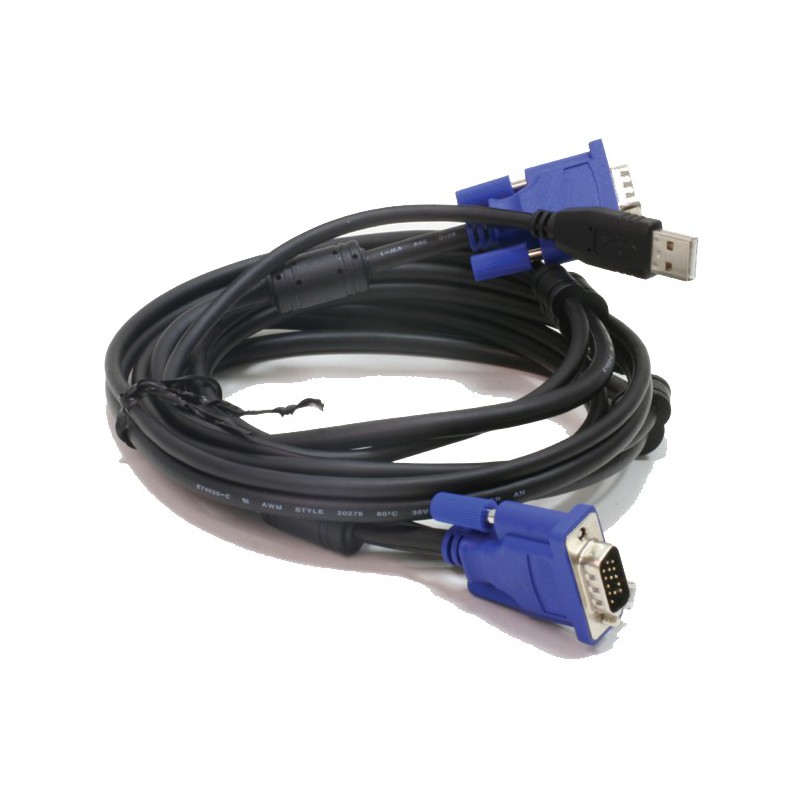 Câble D-Link KVM USB, VGA (D-sub 15 Femelle)