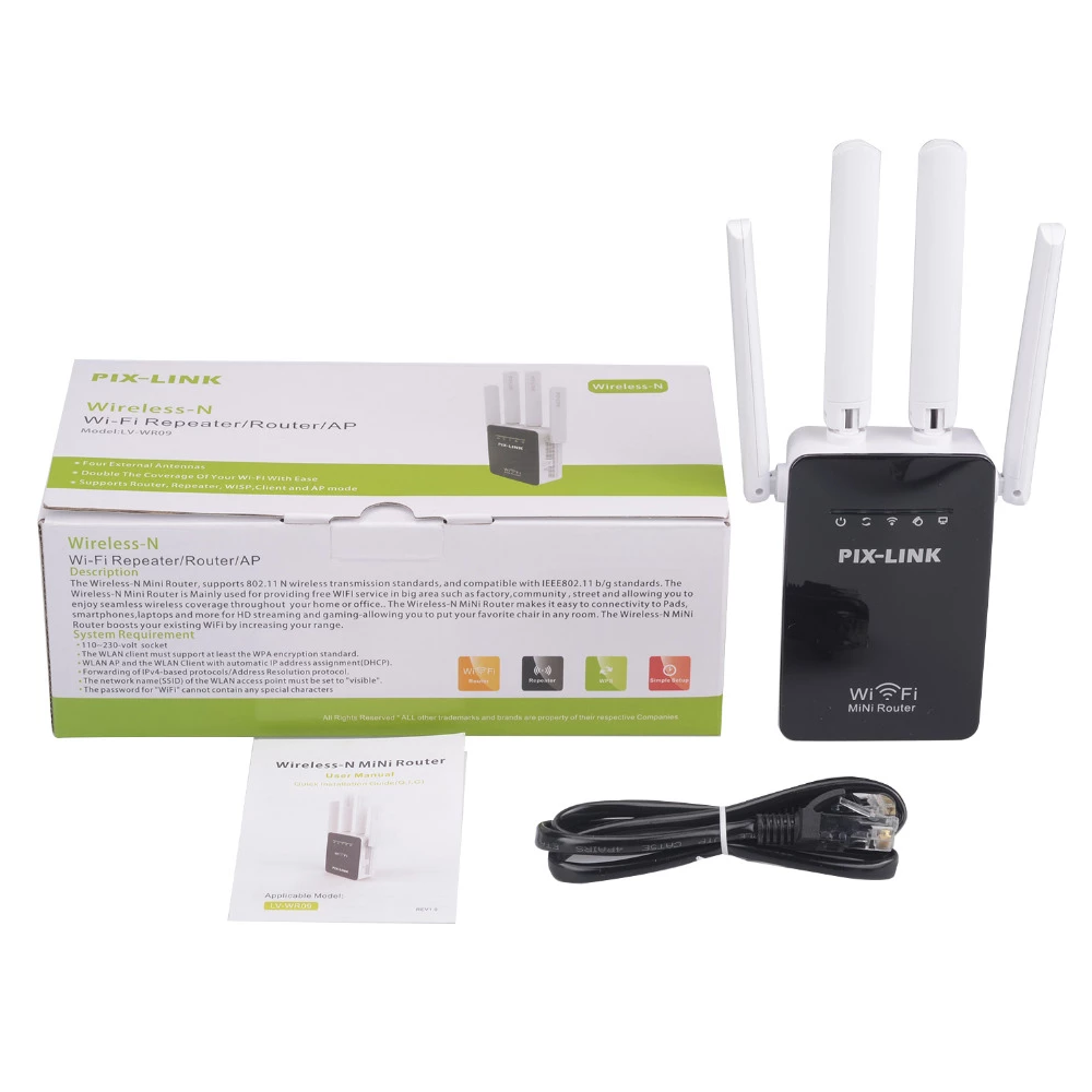 Répéteur Wifi Pix-Link LV-WR09 / 300 Mbps