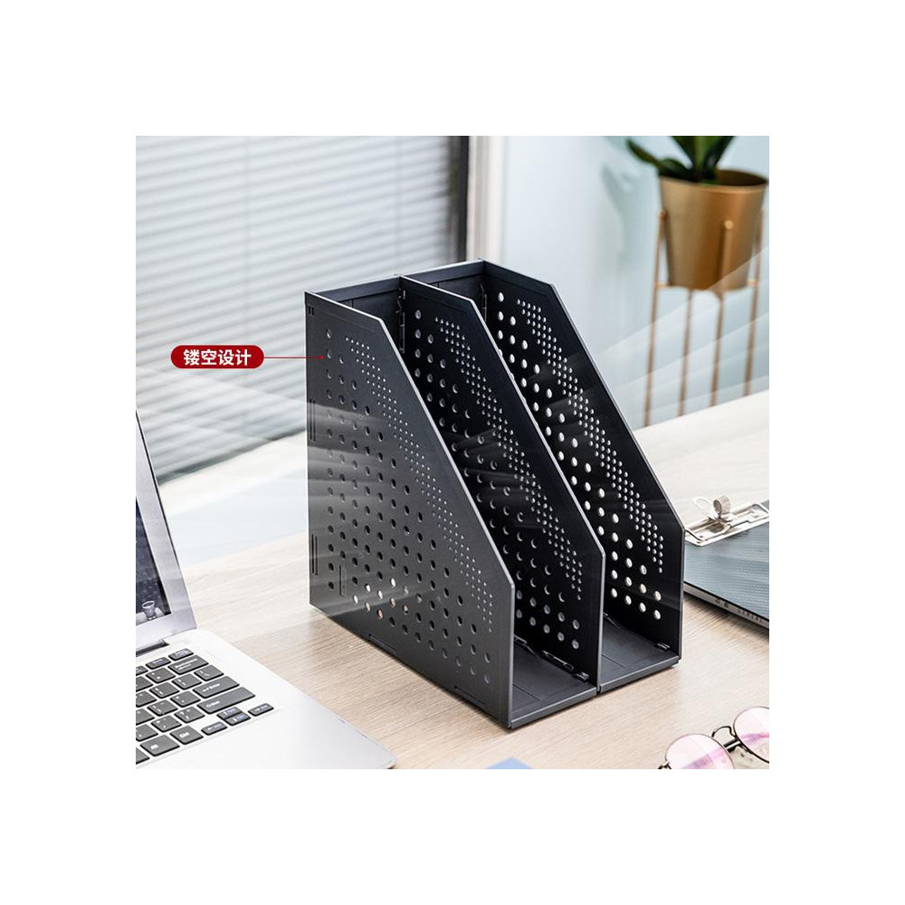 Porte-revues en métal Deli 78999 / Gris
