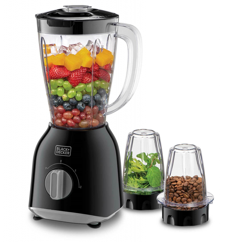 Blender Black + Decker BX440-B5 / 400W / 1.5L + 2 Moulins