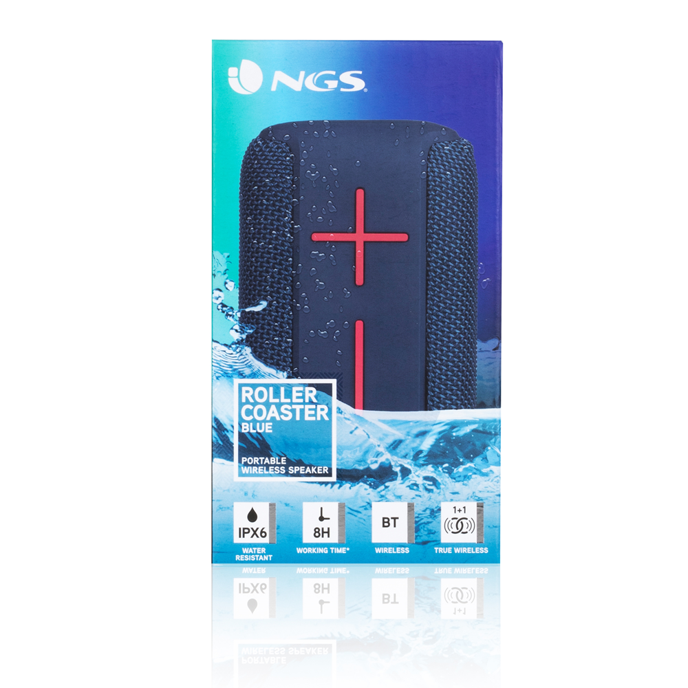 Haut Parleur Portable Bluetooth NGS Roller Coaster 10W / Bleu