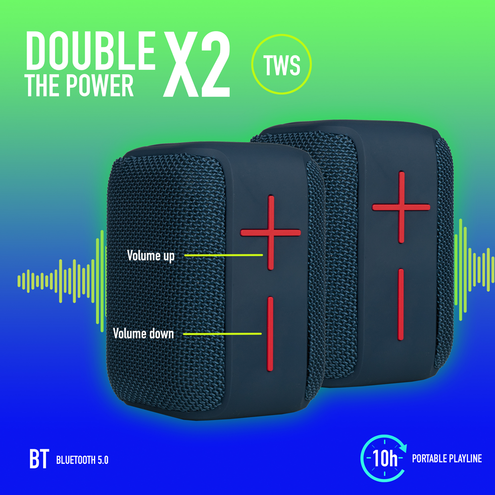 Haut Parleur Portable Bluetooth NGS Roller Coaster 10W / Bleu