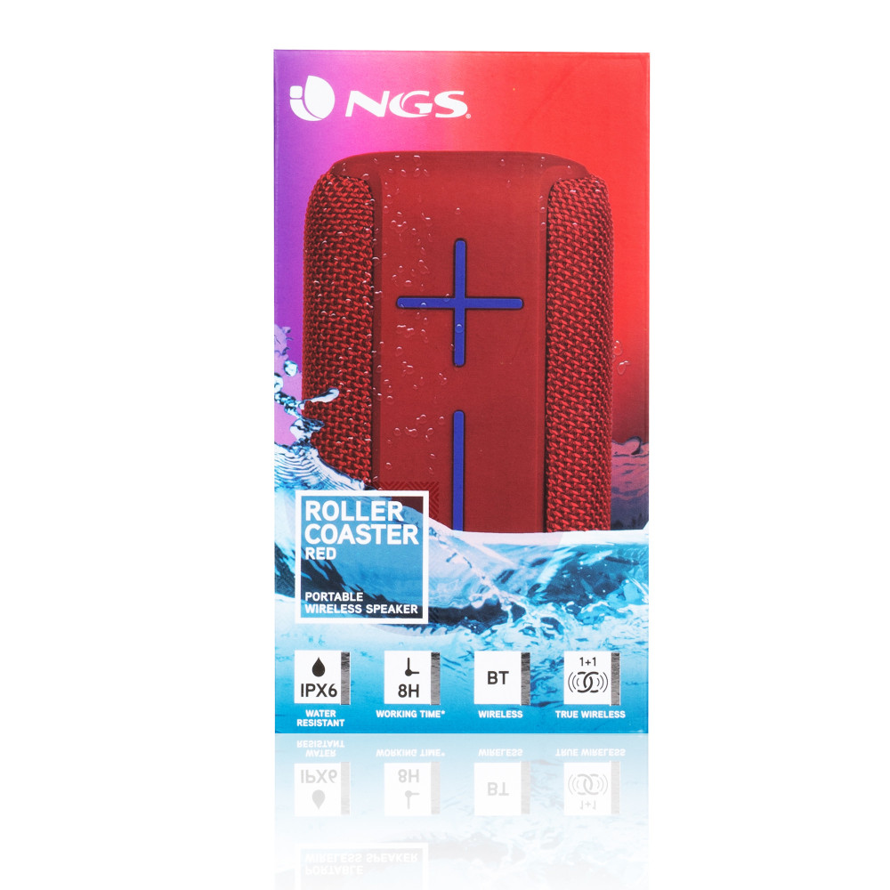 Haut Parleur Portable Bluetooth NGS Roller Coaster 10W / Rouge