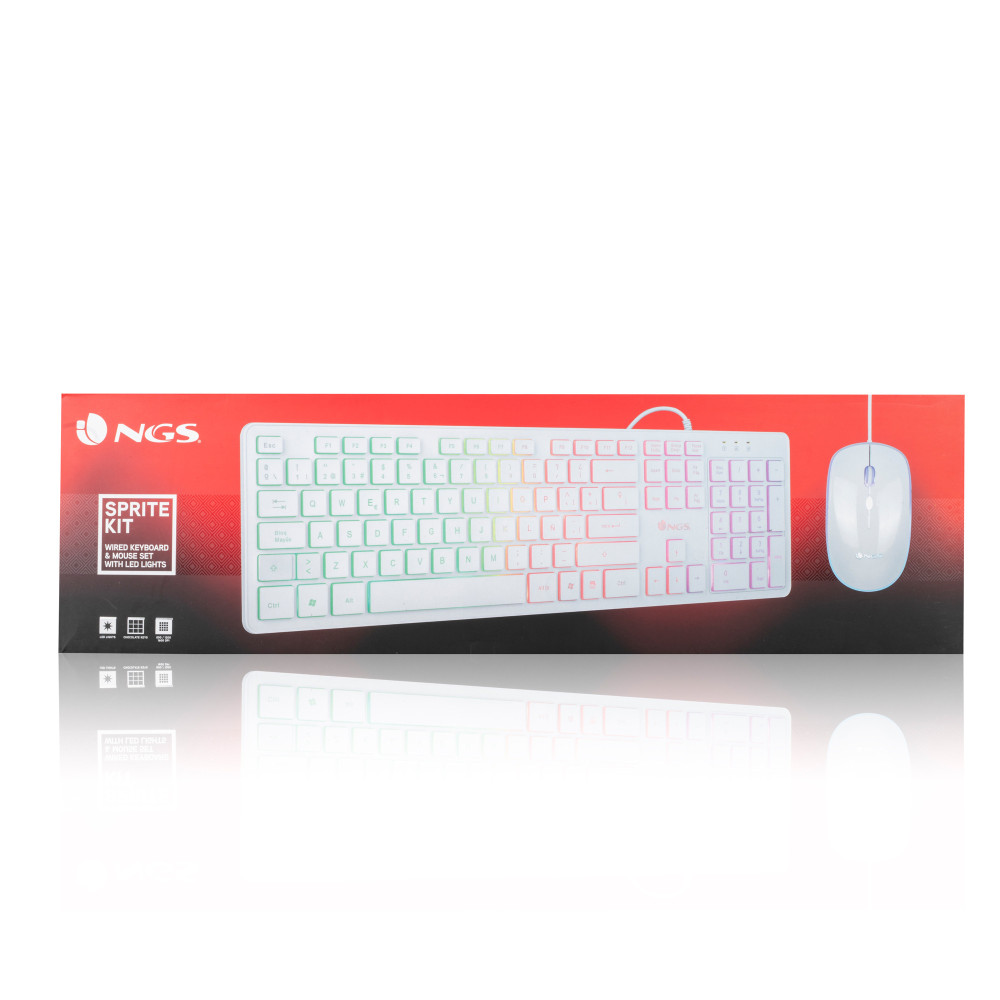 Ensemble Clavier Souris Filaire NGS SPRITE RGB