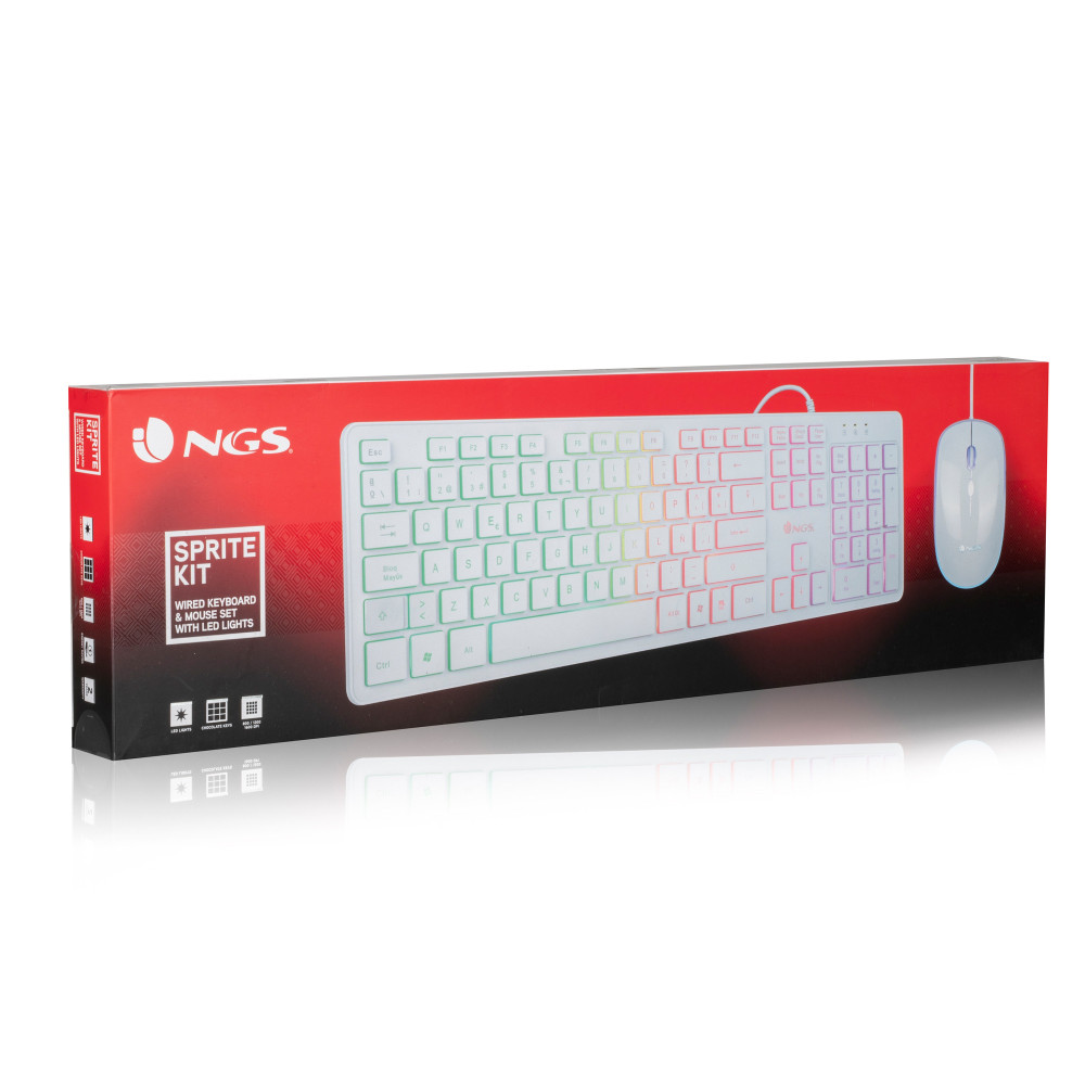 Ensemble Clavier Souris Filaire NGS SPRITE RGB