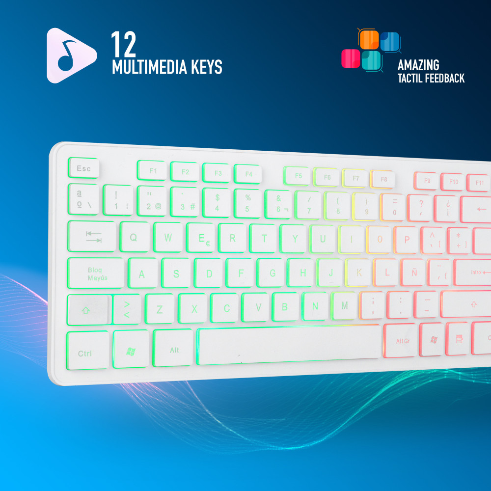 Ensemble Clavier Souris Filaire NGS SPRITE RGB