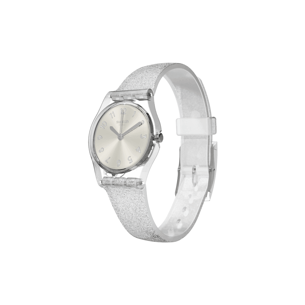 Montre Pour femme Swatch SILVER GLISTAR TOO LK343E