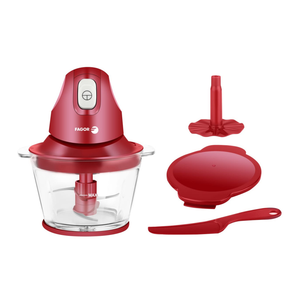 Mini Hachoir FAGOR FG565 / 300W / Rouge avec Accessoires