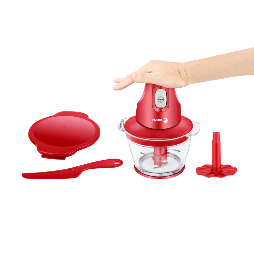 Mini Hachoir FAGOR FG565 / 300W / Rouge avec Accessoires